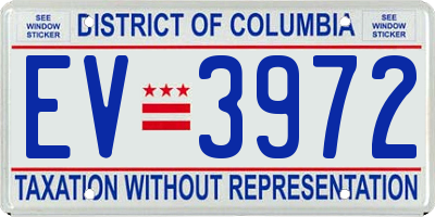 DC license plate EV3972