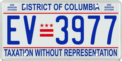 DC license plate EV3977