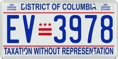 DC license plate EV3978