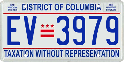 DC license plate EV3979