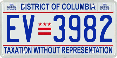 DC license plate EV3982