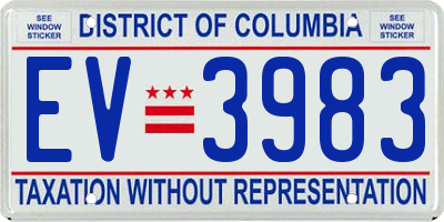 DC license plate EV3983