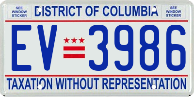 DC license plate EV3986