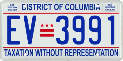 DC license plate EV3991
