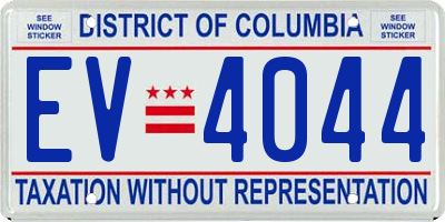 DC license plate EV4044