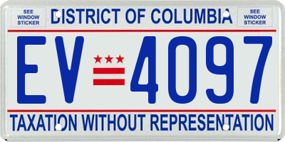 DC license plate EV4097