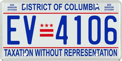DC license plate EV4106