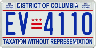 DC license plate EV4110