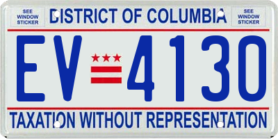 DC license plate EV4130