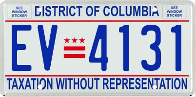 DC license plate EV4131