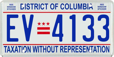 DC license plate EV4133