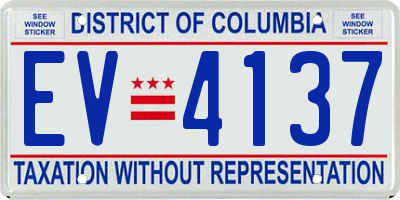 DC license plate EV4137