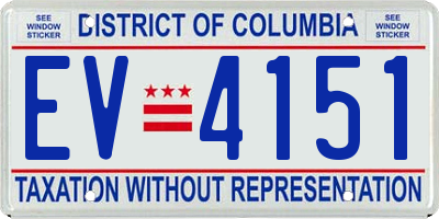 DC license plate EV4151