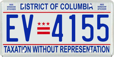 DC license plate EV4155