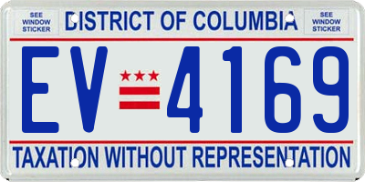DC license plate EV4169