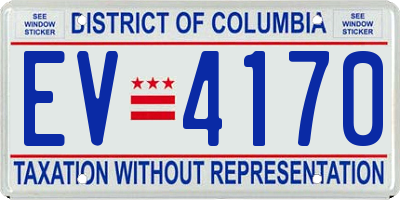 DC license plate EV4170