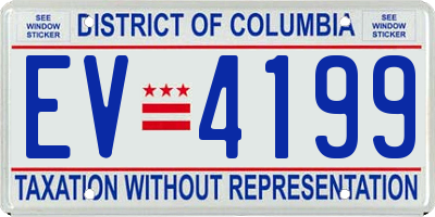 DC license plate EV4199