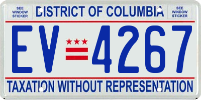 DC license plate EV4267