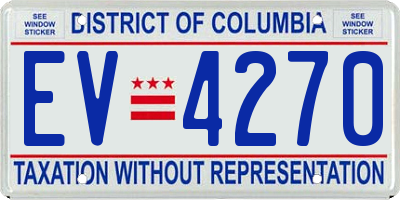 DC license plate EV4270