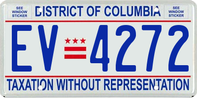 DC license plate EV4272