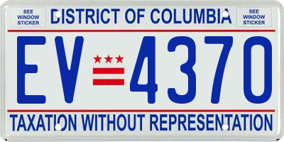 DC license plate EV4370
