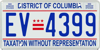 DC license plate EV4399