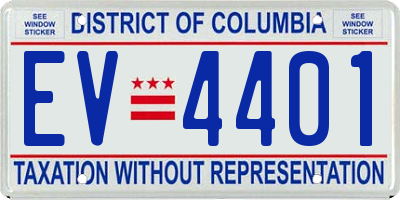 DC license plate EV4401