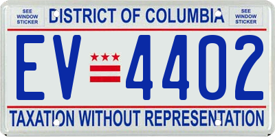 DC license plate EV4402