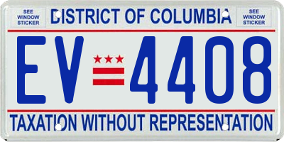 DC license plate EV4408