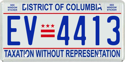 DC license plate EV4413