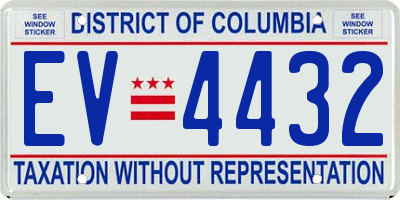 DC license plate EV4432