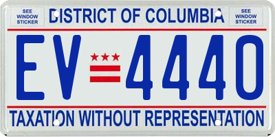 DC license plate EV4440