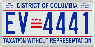 DC license plate EV4441