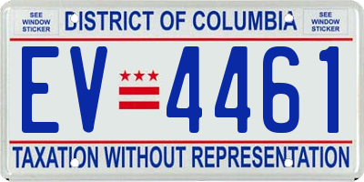 DC license plate EV4461