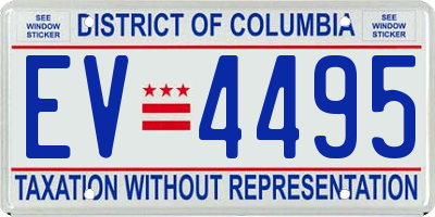 DC license plate EV4495