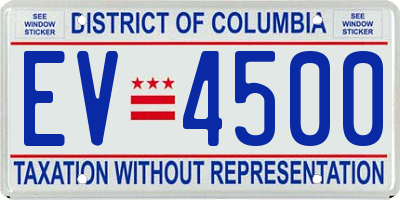 DC license plate EV4500