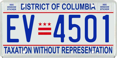 DC license plate EV4501