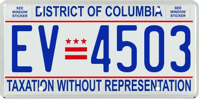 DC license plate EV4503