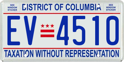 DC license plate EV4510