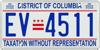 DC license plate EV4511