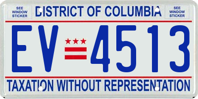 DC license plate EV4513