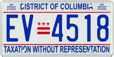 DC license plate EV4518