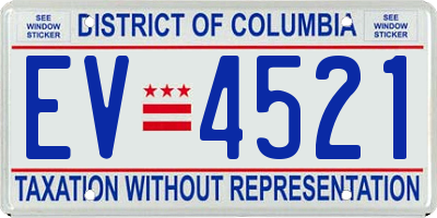 DC license plate EV4521