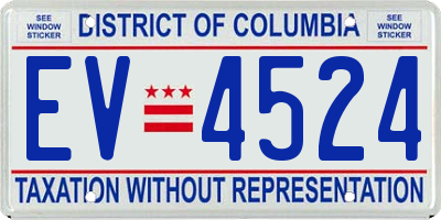 DC license plate EV4524