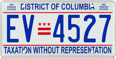 DC license plate EV4527