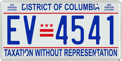 DC license plate EV4541