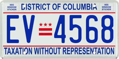 DC license plate EV4568