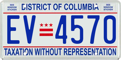 DC license plate EV4570