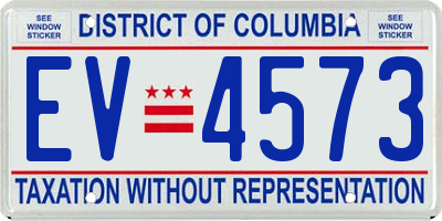 DC license plate EV4573