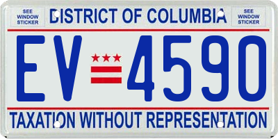 DC license plate EV4590